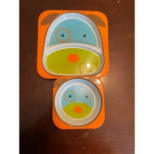 Skip Hop Zoo Puppy Plate and Bowl Set